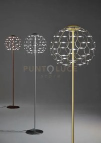 Lamoi lampada da terra cromo a led 3000k 6076lm 49w dimmerabile h.1...