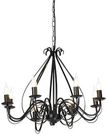 Lampadario classico nero 8 luci - Giuseppe