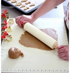 Rullo in legno con rivestimento in silicone TORO, 43 cm, colore crema