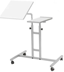 Tavolo regolabile GLEN 87x67 cm bianco