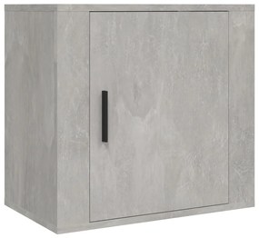 Comodino a muro grigio cemento 50x30x47 cm