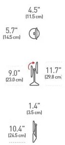 Specchio per make-up con illuminazione/con ingrandimento (10x) ø 12 cm Travel – simplehuman