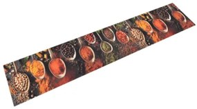 Tappeto da Cucina Lavabile Cucchiai e Spezie 60x300 cm Velluto