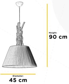 ONLI - Lampadario a sospensione con filo WOODY 1xE27/22W/230V