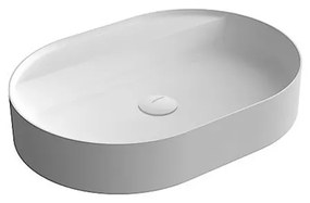 Antonio Lupi Design Simplovale Lavabo Ovale Da Appoggio 45x63 H 11 Cm In Flumood Bianco