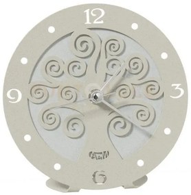 Bomboniera orologio albero della vita bianco e avorio in ferro 13cm...