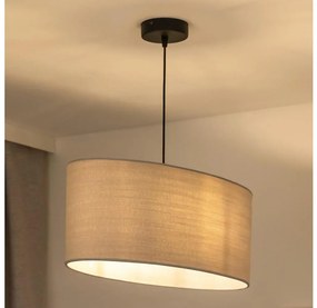 Duolla - Lampadario a sospensione con filo OVAL 1xE27/15W/230V grigio
