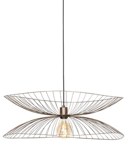 Lampada a sospensione smart bronzo scuro con doppio paralume con Wifi G95 - Pua