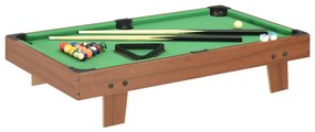 Mini Tavolo Da Biliardo 3 Piedi 92x52x19 Cm Marrone Verde /
