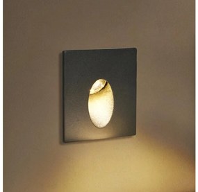 Brilagi - Lampada da incasso LED per esterni STAIRDOT LED/2W/230V, nero, IP65, quadrata