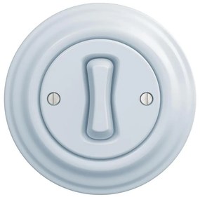 Kliklap - Interruttore unipolare retrò con cornice n. 1, blu