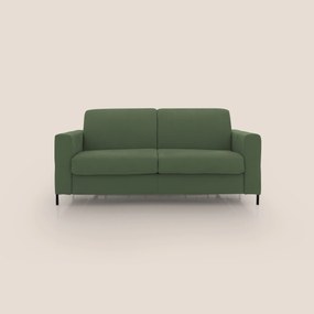 Ortensia divano letto materasso H18 cm con piedi alti in elegante microfibra smacchiabile T11