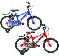 Bicicletta per Bambino 14 2 Freni Bimbo Rally Blu o Rosso