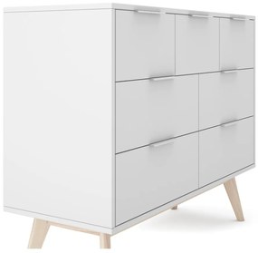 Cassettiera bassa bianca 120x83 cm Campus - Marckeric