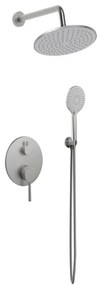 Set Doccia 3 Pezzi Ad Incasso Acciaio Spazzolato Smooth Rubicer