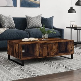 Tavolino Da Salotto Rovere Fumo 104x60x35 Cm Legno Multistrato /