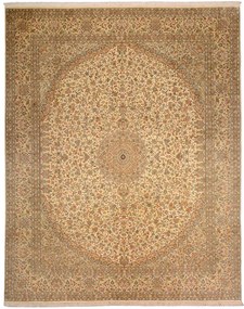 Cashmere Silk Tappeto 250x310 Beige (Indian) Annodato A Mano