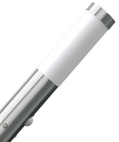 Lampioncino moderno in acciaio inox, sensore di movimento