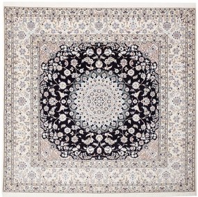 Nain Tappeto persiano 210 x 220 Blu (Iran) Annodato A Mano