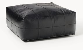 Cuscino da pavimento in pelle fatto a mano Raven