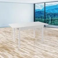 Tavolo allungabile rettangolare Firenze 120x80 colore bianco frassinato