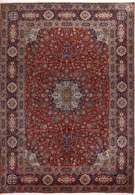 Kashan Tappeto 430x300 Rosso (Iran) Annodato A Mano