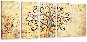 Quadri 5 pezzi – Simbolo dell'albero della vita