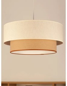 Lampadario a sospensione con cavo NATIA 1xE27/60W/230V bianco/marrone