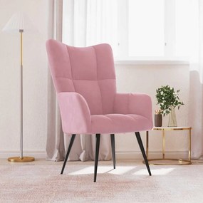 Sedia Relax Rosa İn Velluto /