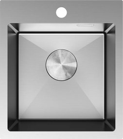 Mexen Solix lavello in acciaio inox a 1 vasca 400 x 450 mm, inox - 6401401000-01