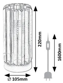 Rabalux 74206 - Lampada da tavolo VENESS 1xE27/40W/230V