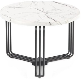 Tavolino ANTICA 41x55 cm nero/marmor decor