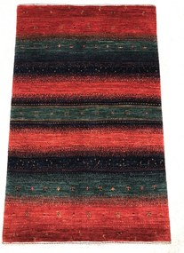 Loribaft Tappeto 80x120 Verde (Iran) Annodato A Mano