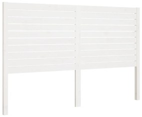 Testiera per letto bianca 166x4x100cm in legno massello di pino