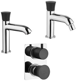 Set miscelatori incasso doccia con deviatore lavabo e bidet Jacuzzi Rubinetteria serie Illumina