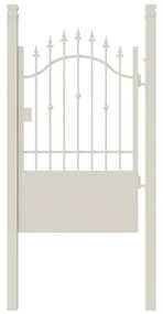 Cancello con serratura elettrica Civetta in ferro, apertura a destra, L 104.5, H 150-165 cm, di colore bianco
