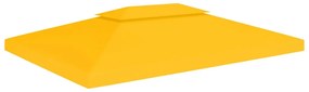 Copertura Superiore Per Gazebo A 2 Strati 310 G/m² 4x3 M Gialla /