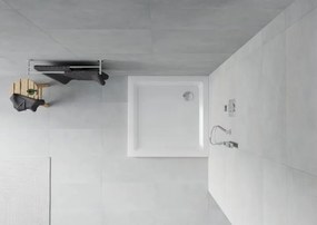 Mexen Flat piatto doccia quadrato slim 70 x 70 cm, bianco, sifone cromato - 40107070