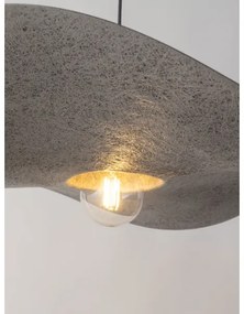 Lampadario a sospensione con filo KAPELLO 1xE27/60W/230V diametro 55 cm grigio/argento