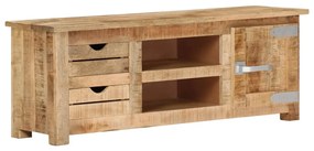 Mobile porta tv 110x30x40 cm in legno di mango grezzo