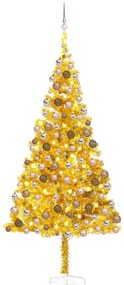 Albero di Natale Preilluminato con Palline Oro in diverse misure PET, Albero di Natale Preilluminato con Palline Oro 210 cm PET II