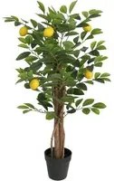 Albero Limoni Artificiale con 3 Tronchi Verde 85 cm in PP 4010676