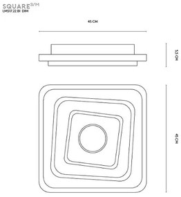 Luminascente square 3m - smart