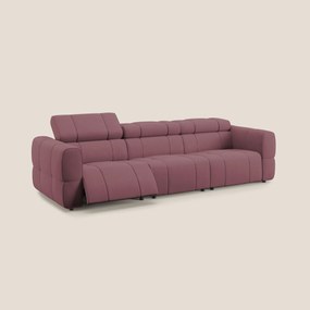 Giotto Divano modulare a 3 sedute con opzione relax elettrico in microfibra effetto velluto impermeabile T09