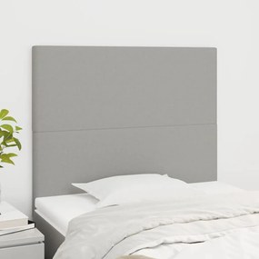 Testiere 2 Pz Grigio Chiaro 100x5x78/88 Cm İn Tessuto /