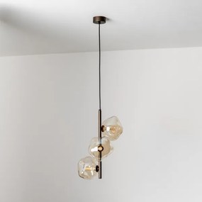 BRILAGI - Lampadario sospeso a cavo VULCANO 3xG9/8W/230V bronzo/beige fumé