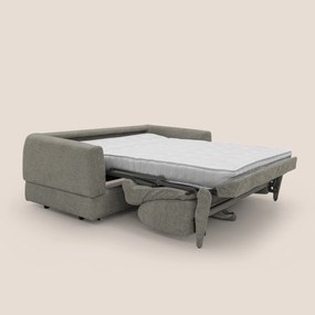 Happy Divano letto matrimoniale con materasso h18 cm in tessuto impermeabile T10 talpa