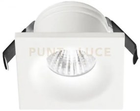Gfa851c- faretto da incasso quadrato bianco led 3000k 320lm 4w 4,5x...