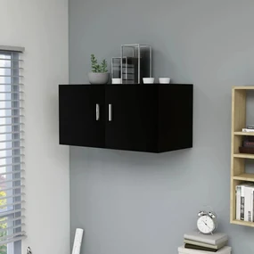 Armadietto da parete nero 80x39x40 cm in truciolato