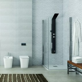 Box doccia angolare 70x80 due ante battenti finitura cromo | KS2800 - KAMALU